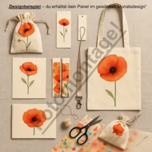 stoffpanel geschirrtücher – 4 küchentücher mohnliebe