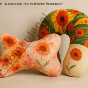 stoffpanel geschirrtücher – 4 küchentücher mohnliebe