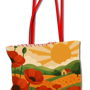 wendetasche nähen – stoffpanel mohnliebe mit schnittmuster