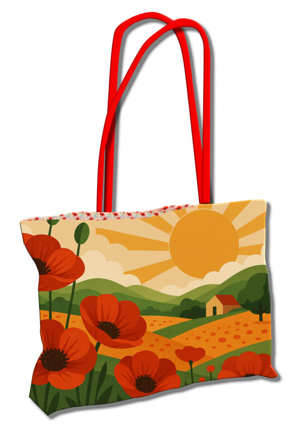 wendetasche nähen – stoffpanel mohnliebe mit schnittmuster