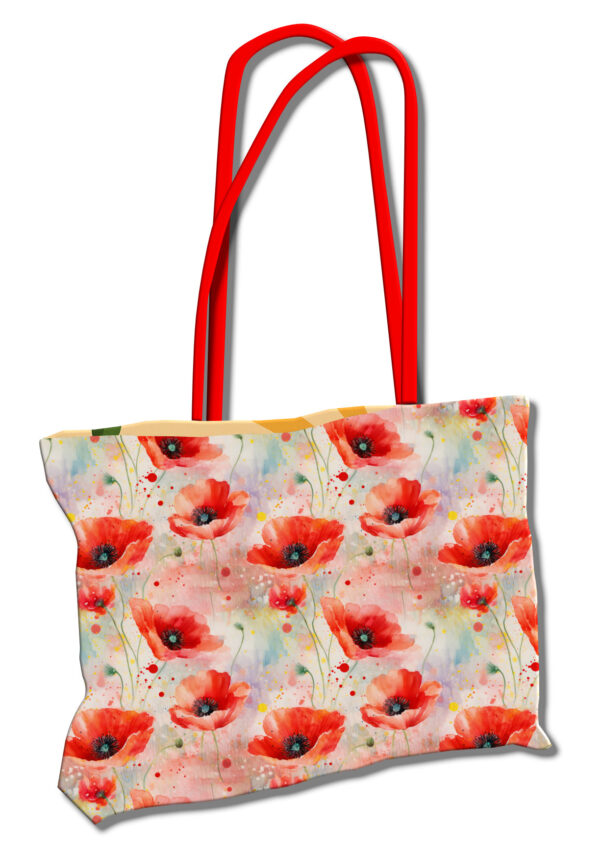wendetasche nähen – stoffpanel mohnliebe mit schnittmuster