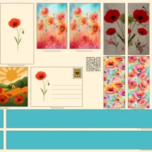 diy nähset stoffpanel „mohnliebe“ – 9 kreative projekte auf 0,5 meter stoff
