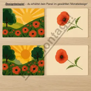 stoffpanel geschirrtücher – 4 küchentücher mohnliebe