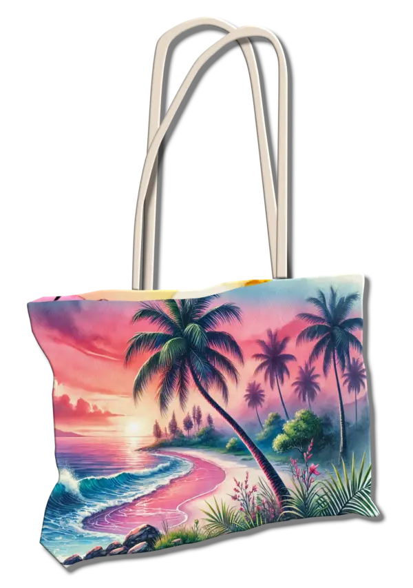 wendetasche „sommer liebe“ – stoffpanel mit urlaubsmotiven