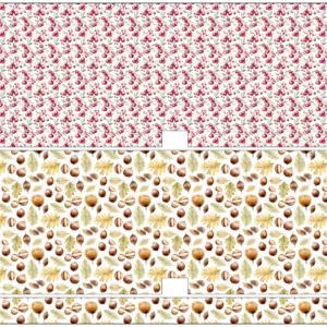 Stoffpanel Wendetasche Herbst 2025 mit Cranberrys und Haselnüssen