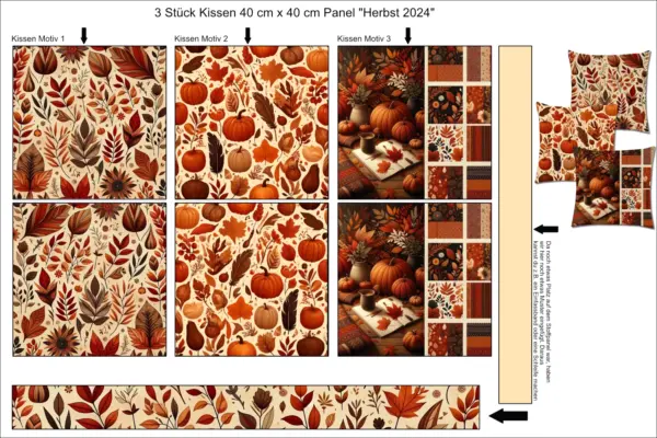 3 herbstliche kissenbezüge mit reißverschluss nähen mit stoffpanel
