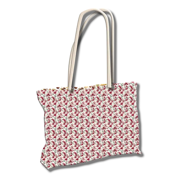 Genähte Wendetasche Herbst 2025 mit Haselnuss- und Cranberry-Muster